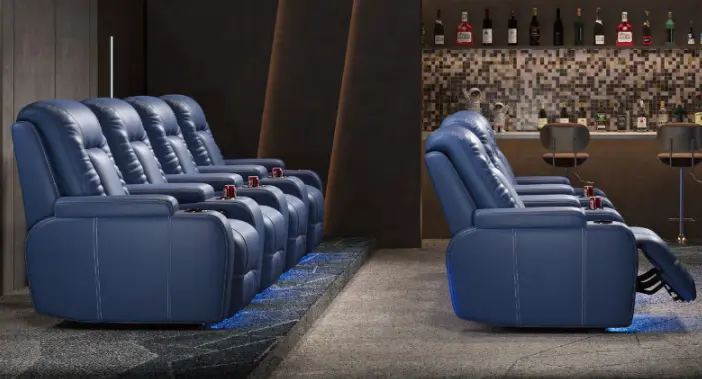 blue home cinema chair